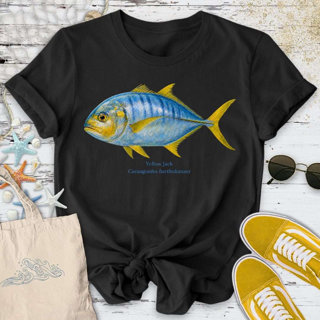 Yellow Jack T-Shirt - Ocean Graphic Tee - Gift for Ocean Lovers - Unisex