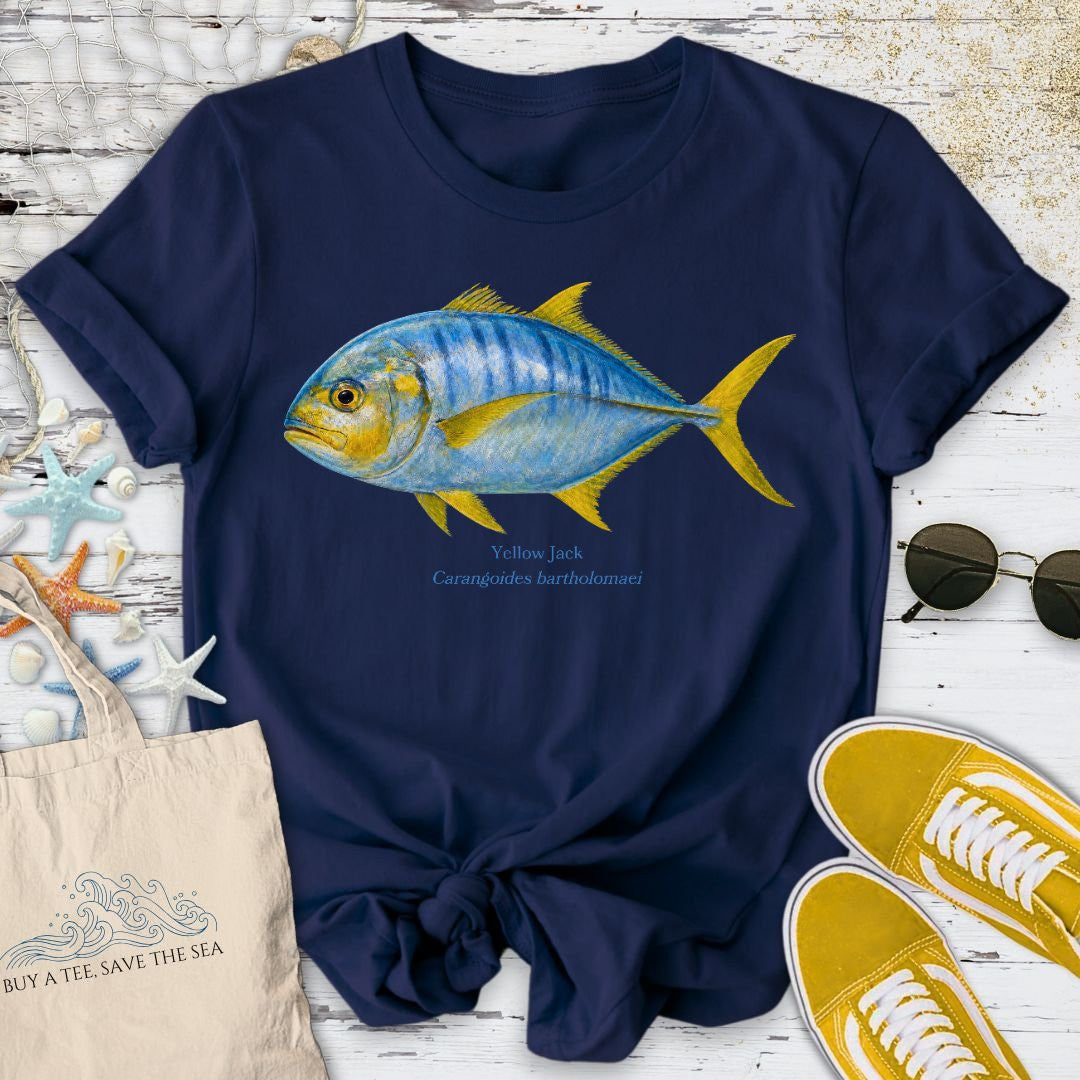 Yellow Jack T-Shirt - Ocean Graphic Tee - Gift for Ocean Lovers - Unisex
