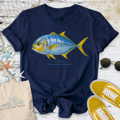 Yellow Jack T-Shirt - Ocean Graphic Tee - Gift for Ocean Lovers - Unisex