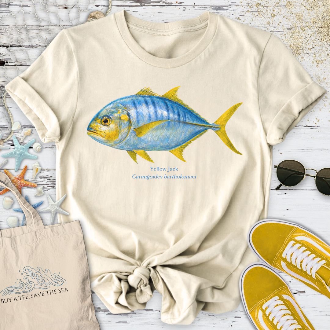 Yellow Jack T-Shirt - Ocean Graphic Tee - Gift for Ocean Lovers - Unisex