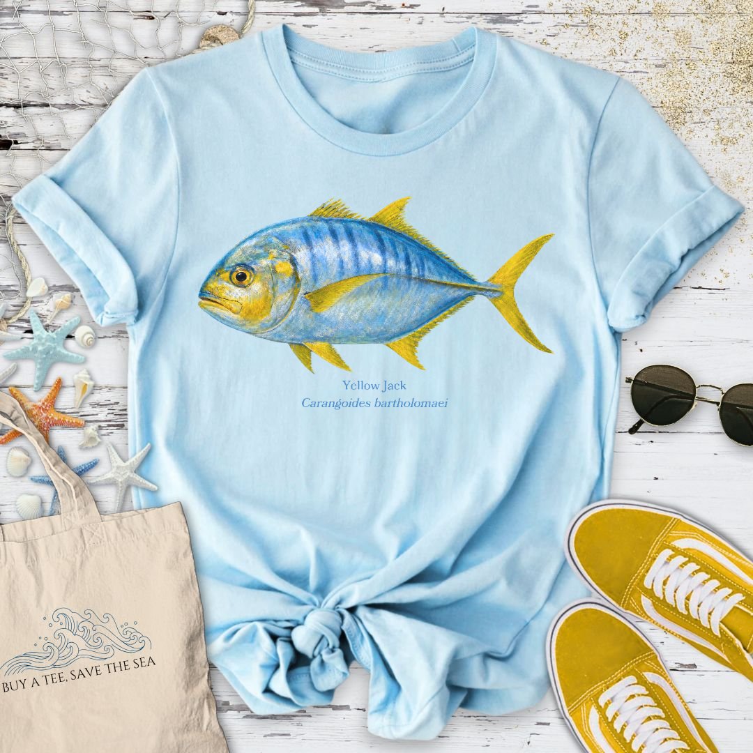 Yellow Jack T-Shirt - Ocean Graphic Tee - Gift for Ocean Lovers - Unisex