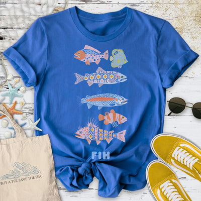 Fih T-Shirt - Ocean Graphic Tee - Gift for Ocean Lovers - Unisex