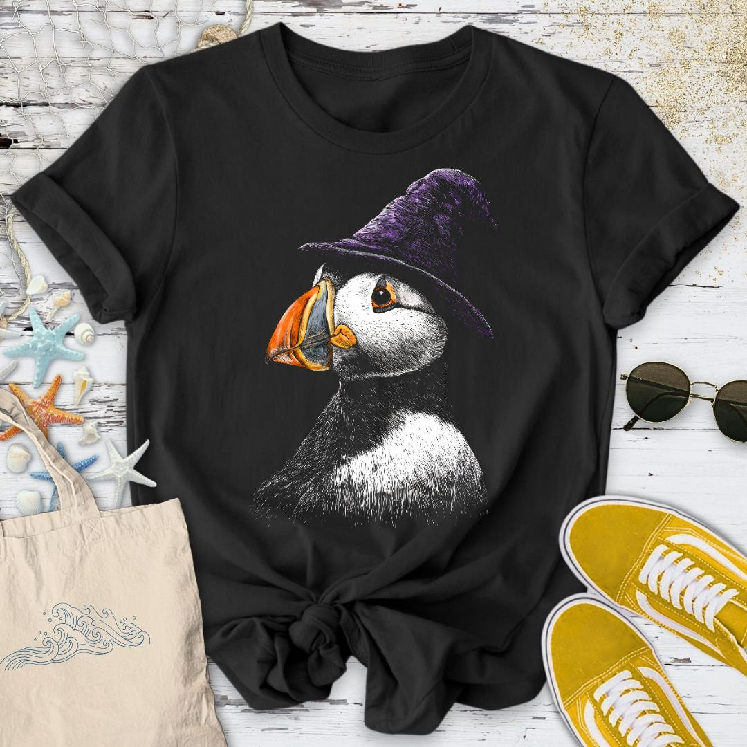 Magic Puffin T-Shirt - Ocean Graphic Tee - Gift for Ocean Lovers - Unisex