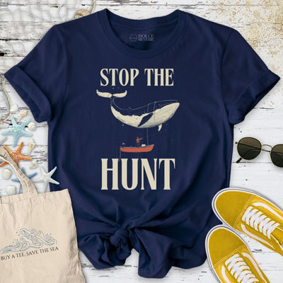 Stop The Hunt, Whale T-Shirt - Ocean Graphic Tee - Gift for Ocean Lovers - Unisex