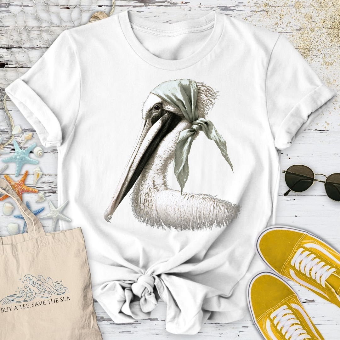Posh Pelican T-Shirt - Ocean Graphic Tee - Gift for Ocean Lovers - Unisex