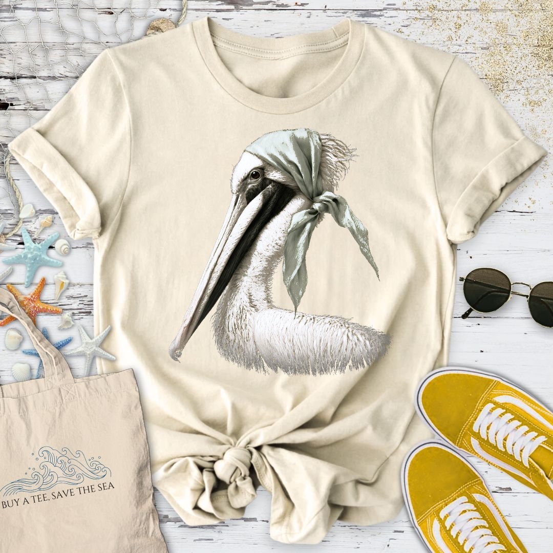 Posh Pelican T-Shirt - Ocean Graphic Tee - Gift for Ocean Lovers - Unisex