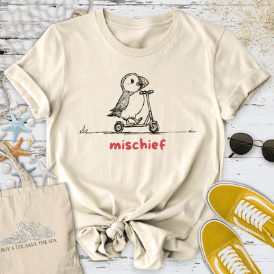 Mischief Puffin T-Shirt - Ocean Graphic Tee - Gift for Ocean Lovers - Unisex