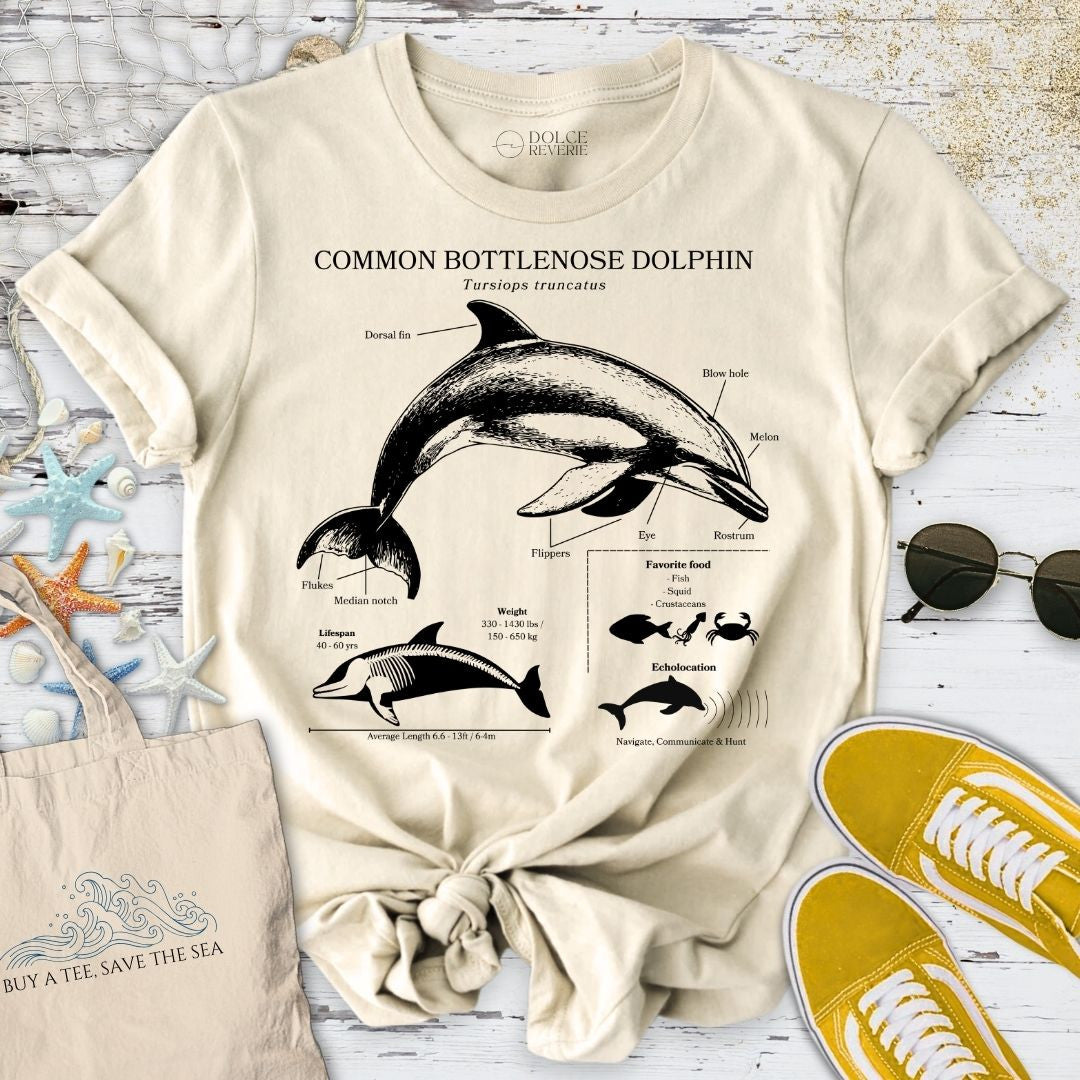 Dolphin Anatomy T-Shirt - Ocean Graphic Tee - Gift for Ocean Lovers - Unisex