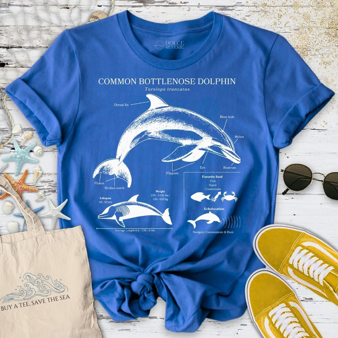 Dolphin Anatomy T-Shirt - Ocean Graphic Tee - Gift for Ocean Lovers - Unisex