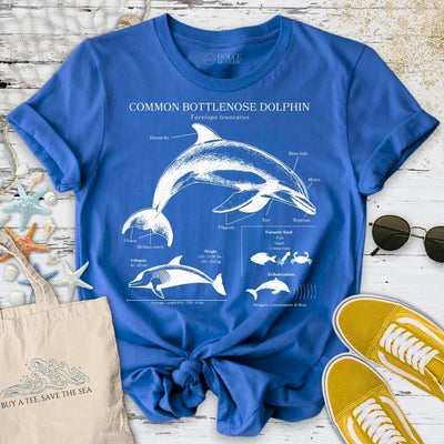 Dolphin Anatomy T-Shirt - Ocean Graphic Tee - Gift for Ocean Lovers - Unisex