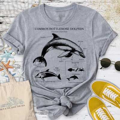 Dolphin Anatomy T-Shirt - Ocean Graphic Tee - Gift for Ocean Lovers - Unisex