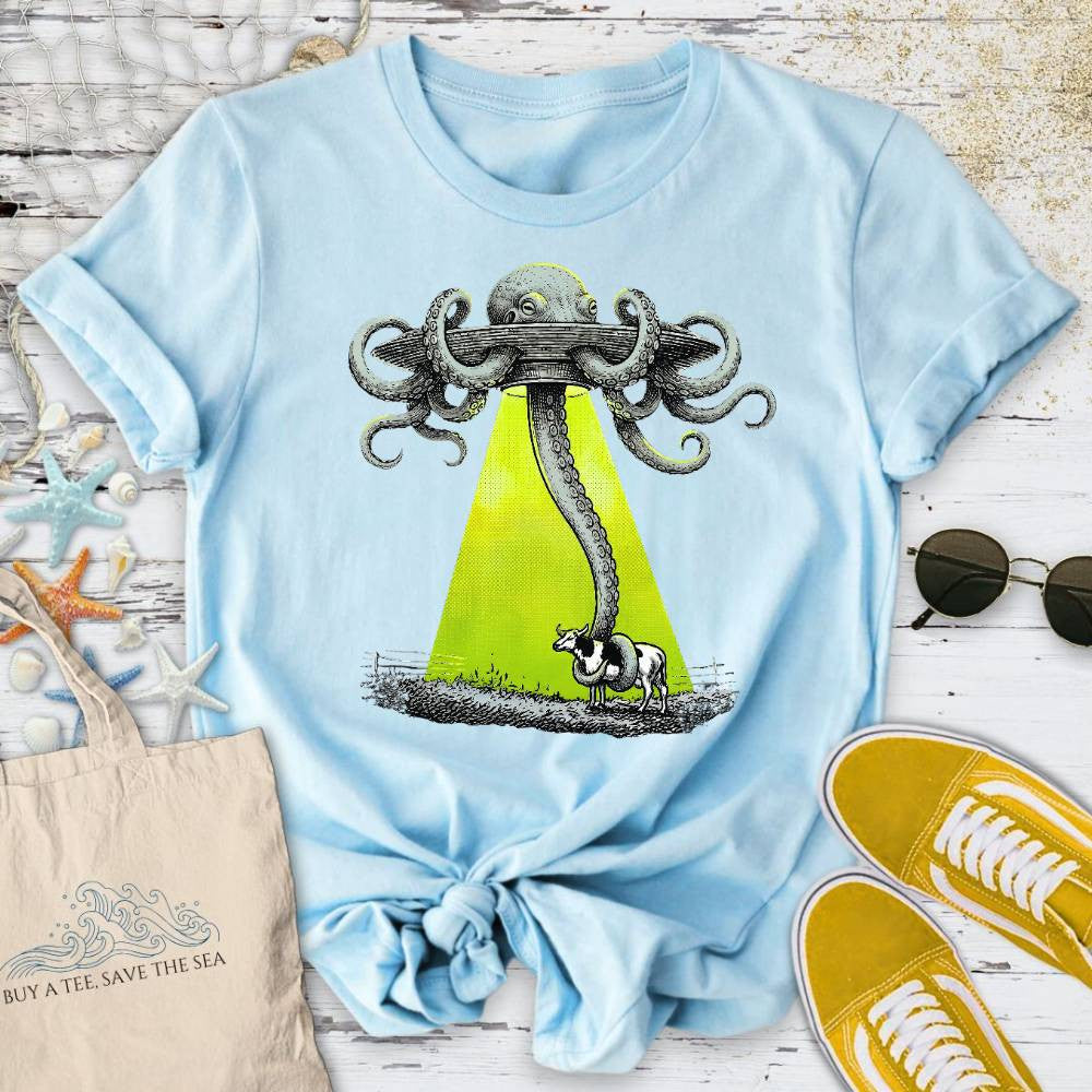 Alien Octopus T-Shirt - Ocean Graphic Tee - Gift for Ocean Lovers - Unisex