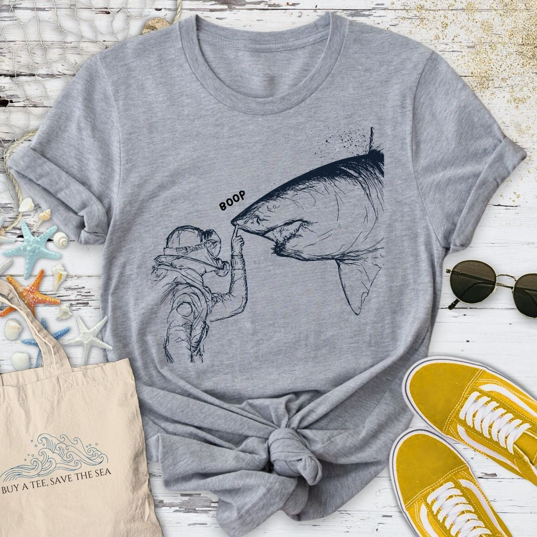 Boop, Shark T-Shirt - Ocean Graphic Tee - Gift for Ocean Lovers - Unisex