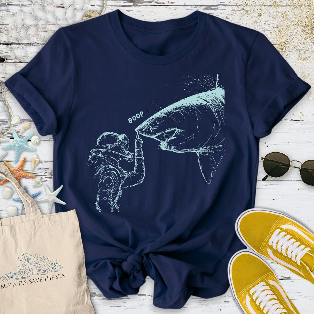 Boop, Shark T-Shirt - Ocean Graphic Tee - Gift for Ocean Lovers - Unisex