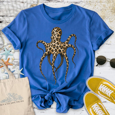 Cheetah Octopus T-Shirt - Ocean Graphic Tee - Gift for Ocean Lovers - Unisex