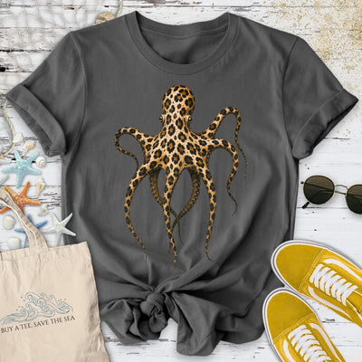 Cheetah Octopus T-Shirt - Ocean Graphic Tee - Gift for Ocean Lovers - Unisex