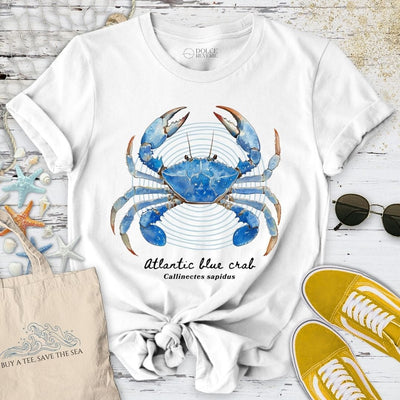 Blue Crab Artist T-Shirt - Ocean Graphic Tee - Gift for Ocean Lovers - Unisex