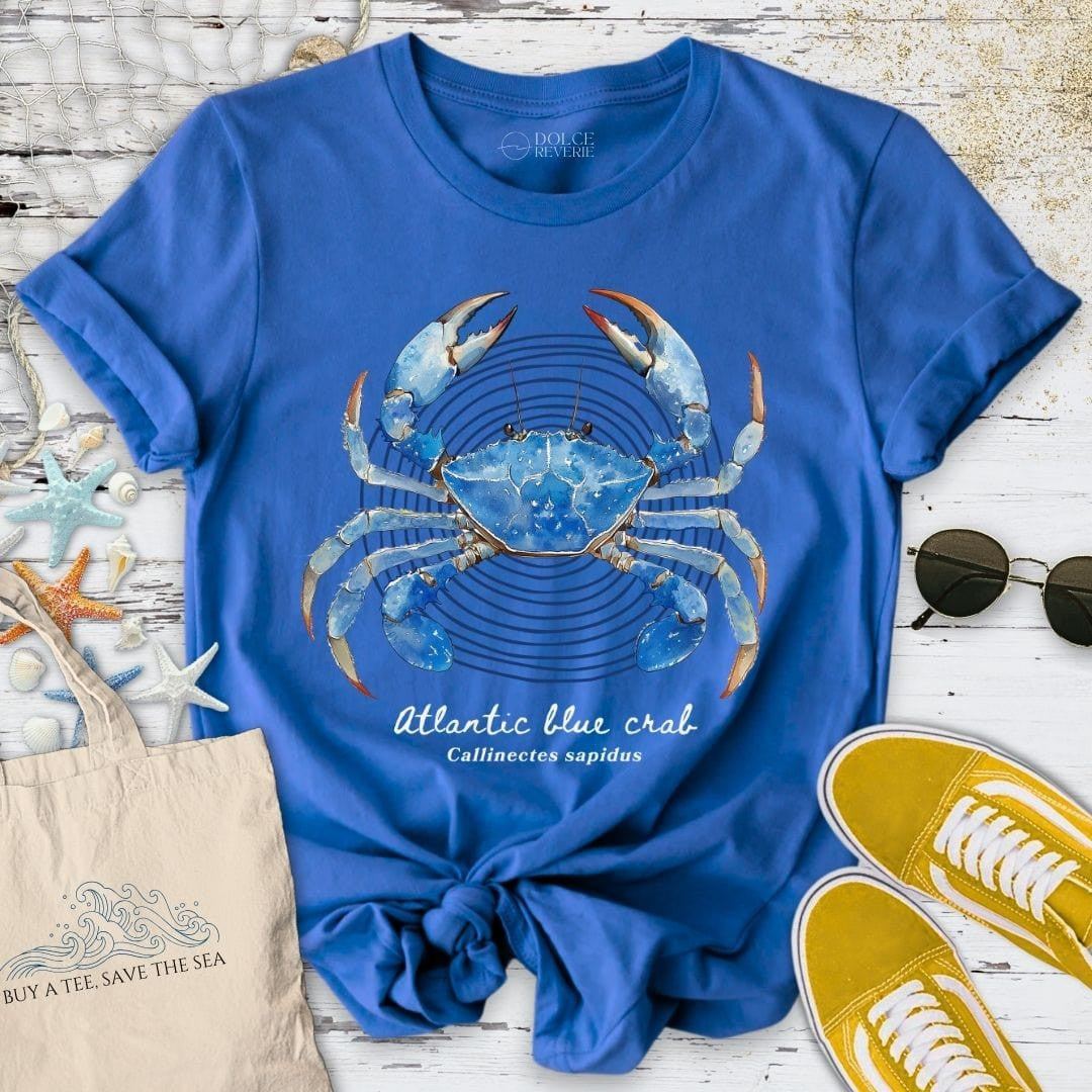 Blue Crab Artist T-Shirt - Ocean Graphic Tee - Gift for Ocean Lovers - Unisex