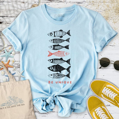 Be Unique T-Shirt - Ocean Graphic Tee - Gift for Ocean Lovers - Unisex