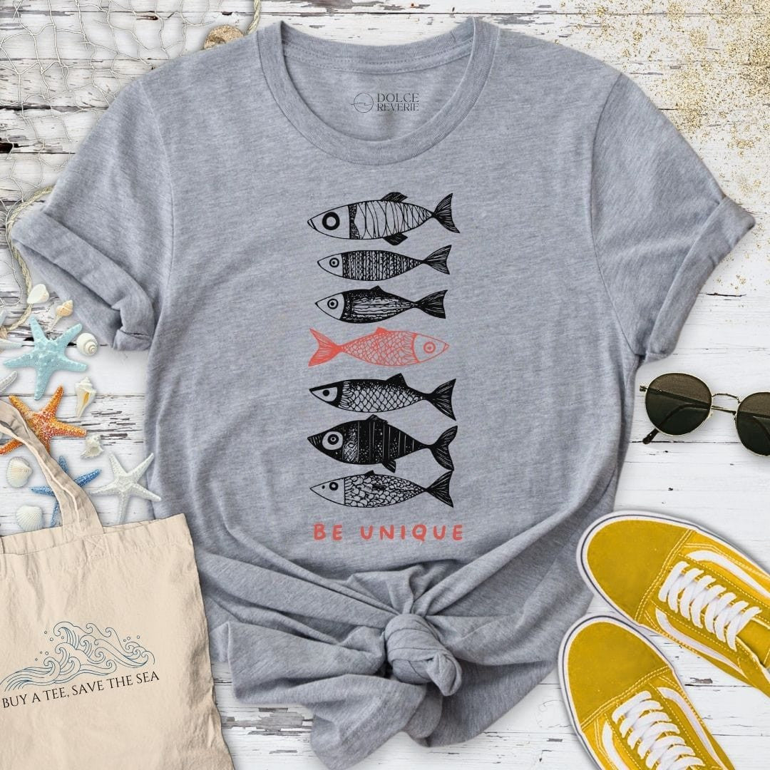 Be Unique T-Shirt - Ocean Graphic Tee - Gift for Ocean Lovers - Unisex