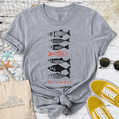 Be Unique T-Shirt - Ocean Graphic Tee - Gift for Ocean Lovers - Unisex
