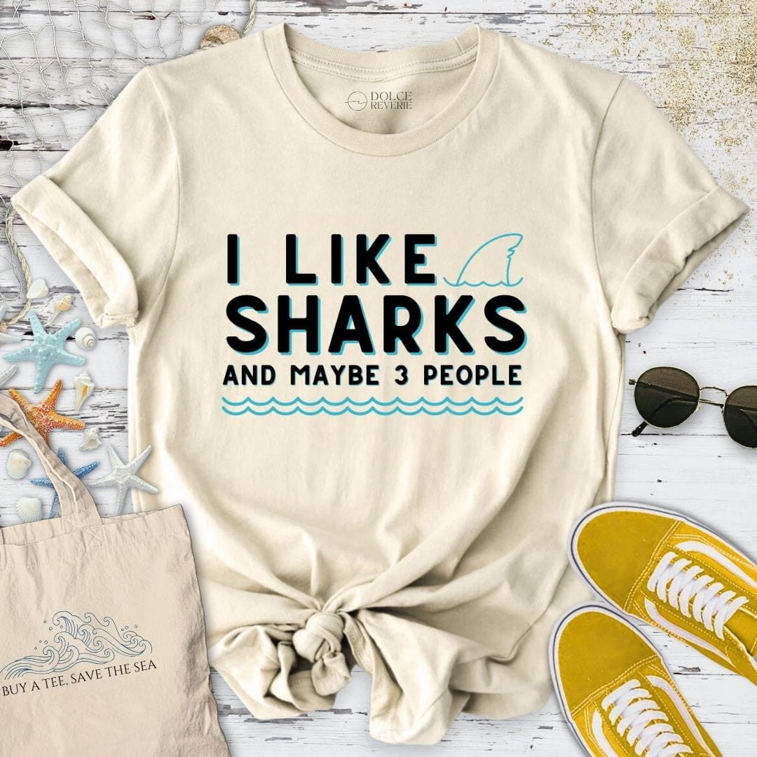 I Like Sharks T-Shirt - Ocean Graphic Tee - Gift for Ocean Lovers - Unisex
