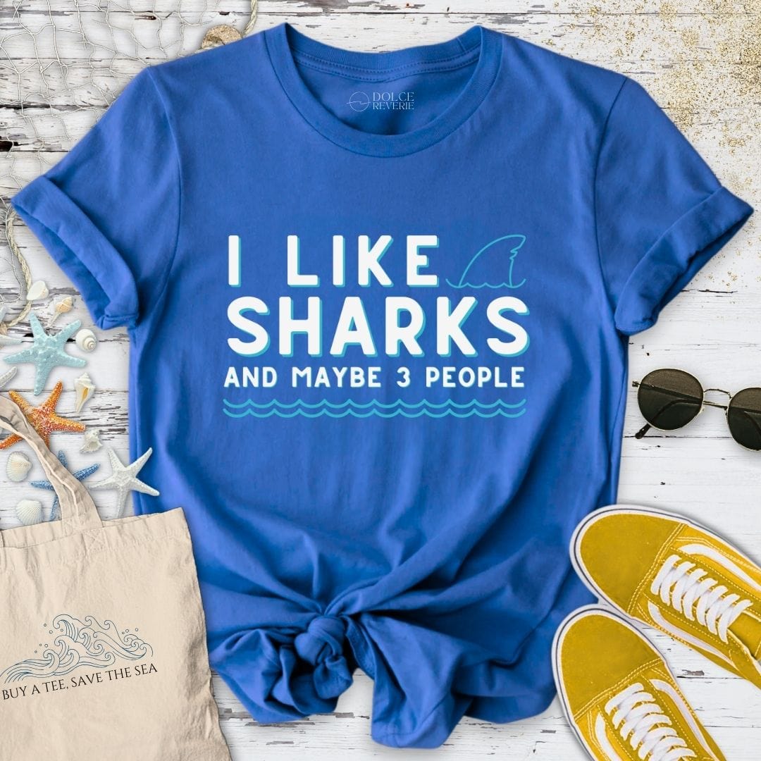 I Like Sharks T-Shirt - Ocean Graphic Tee - Gift for Ocean Lovers - Unisex
