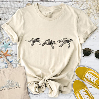 3 Turtles T-Shirt - Ocean Graphic Tee - Gift for Ocean Lovers - Unisex