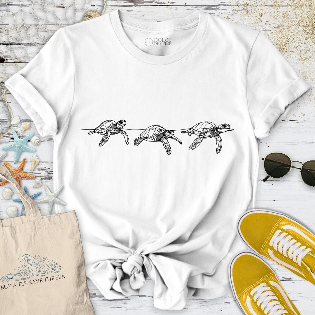 3 Turtles T-Shirt - Ocean Graphic Tee - Gift for Ocean Lovers - Unisex