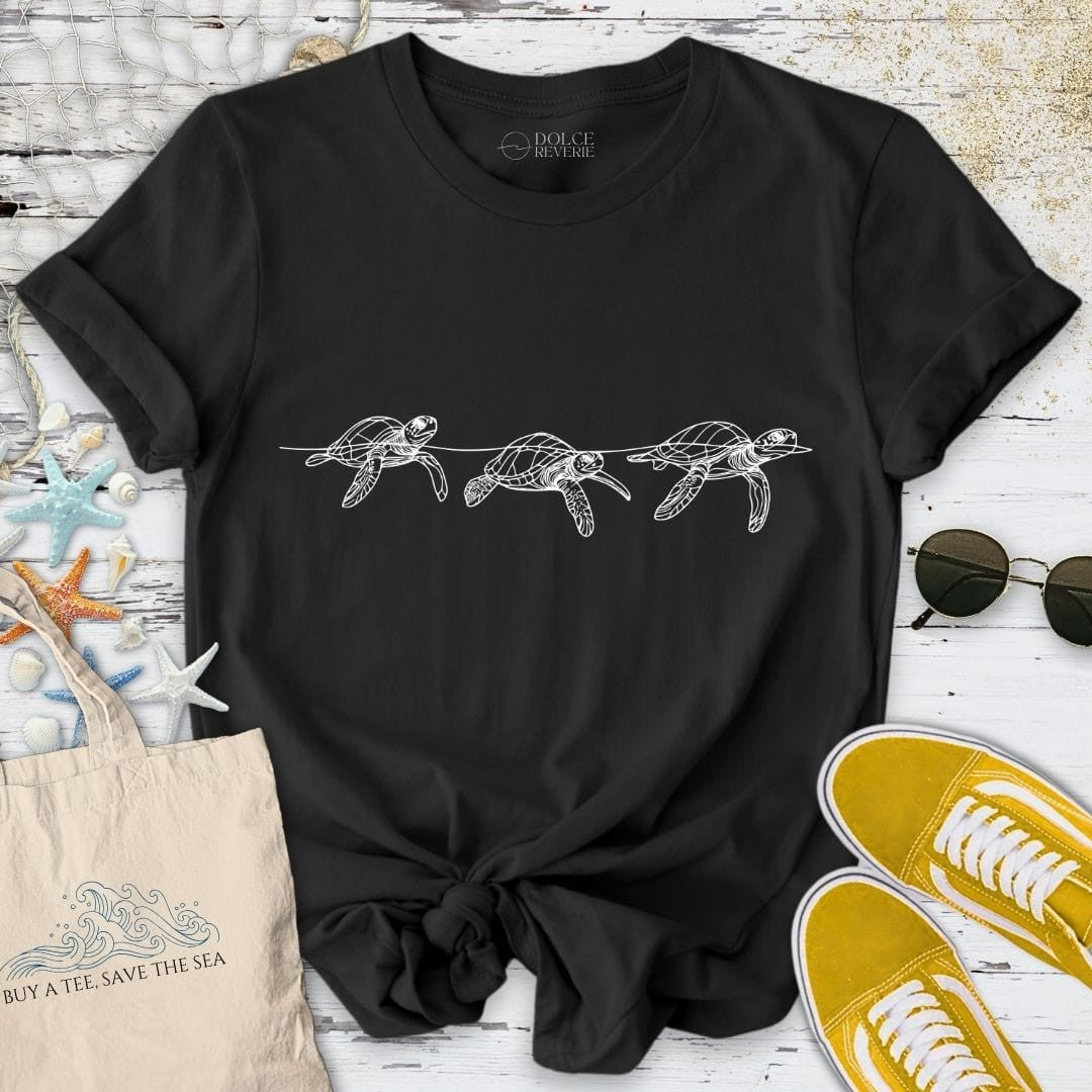3 Turtles T-Shirt - Ocean Graphic Tee - Gift for Ocean Lovers - Unisex