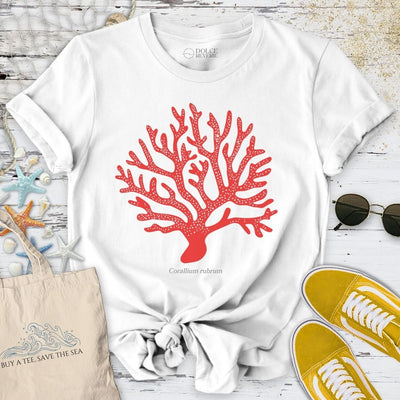 Red Coral T-Shirt - Ocean Graphic Tee - Gift for Ocean Lovers - Unisex