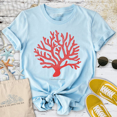 Red Coral T-Shirt - Ocean Graphic Tee - Gift for Ocean Lovers - Unisex