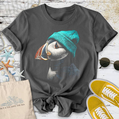 Winter Puffin T-Shirt - Ocean Graphic Tee - Gift for Ocean Lovers - Unisex