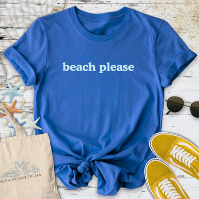 Beach Please T-Shirt - Ocean Graphic Tee - Gift for Ocean Lovers - Unisex
