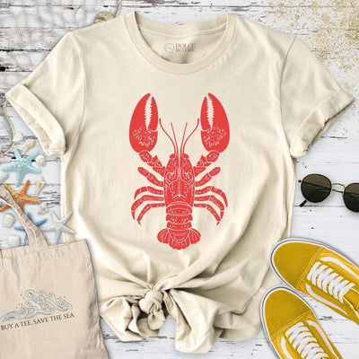 Tribal Lobster T-Shirt - Ocean Graphic Tee - Gift for Ocean Lovers - Unisex