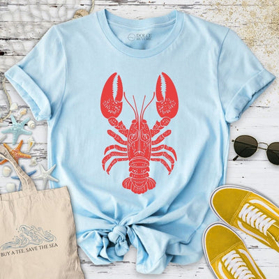 Tribal Lobster T-Shirt - Ocean Graphic Tee - Gift for Ocean Lovers - Unisex