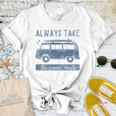 Take The Scenic Route T-Shirt - Ocean Graphic Tee - Gift for Ocean Lovers - Unisex