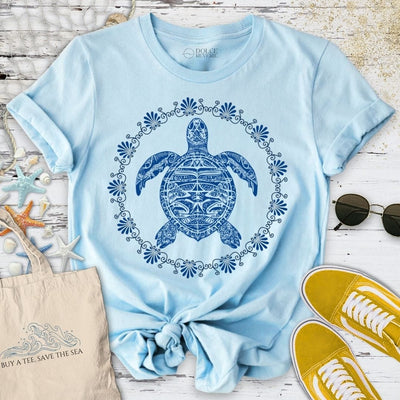 Turtle Mandala T-Shirt - Ocean Graphic Tee - Gift for Ocean Lovers - Unisex