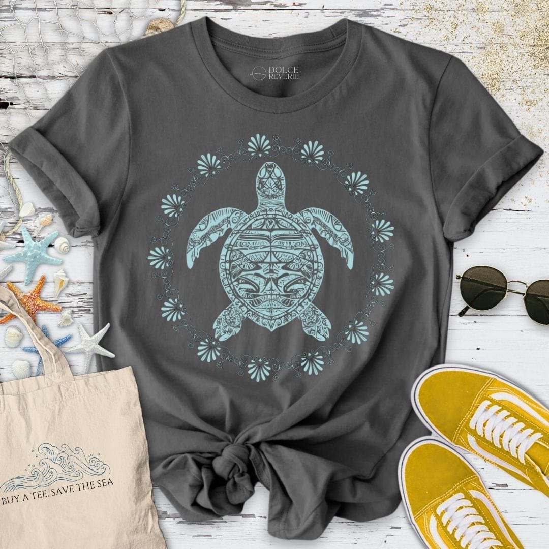 Turtle Mandala T-Shirt - Ocean Graphic Tee - Gift for Ocean Lovers - Unisex