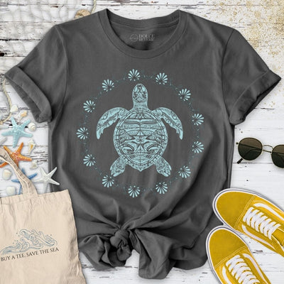 Turtle Mandala T-Shirt - Ocean Graphic Tee - Gift for Ocean Lovers - Unisex