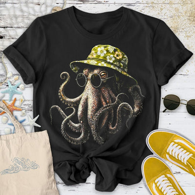 Summer Octopus T-Shirt - Ocean Graphic Tee - Gift for Ocean Lovers - Unisex