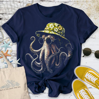 Summer Octopus T-Shirt - Ocean Graphic Tee - Gift for Ocean Lovers - Unisex