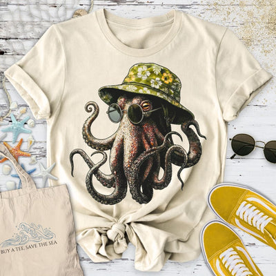 Summer Octopus T-Shirt - Ocean Graphic Tee - Gift for Ocean Lovers - Unisex