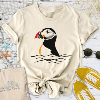 Retro Puffin T-Shirt - Ocean Graphic Tee - Gift for Ocean Lovers - Unisex