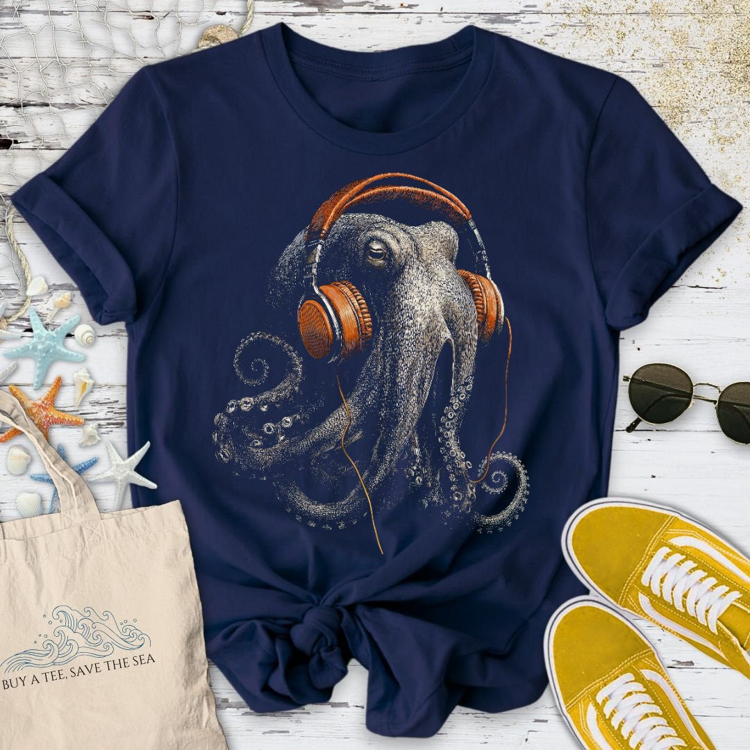 Groovy Octopus T-Shirt - Ocean Graphic Tee - Gift for Ocean Lovers - Unisex