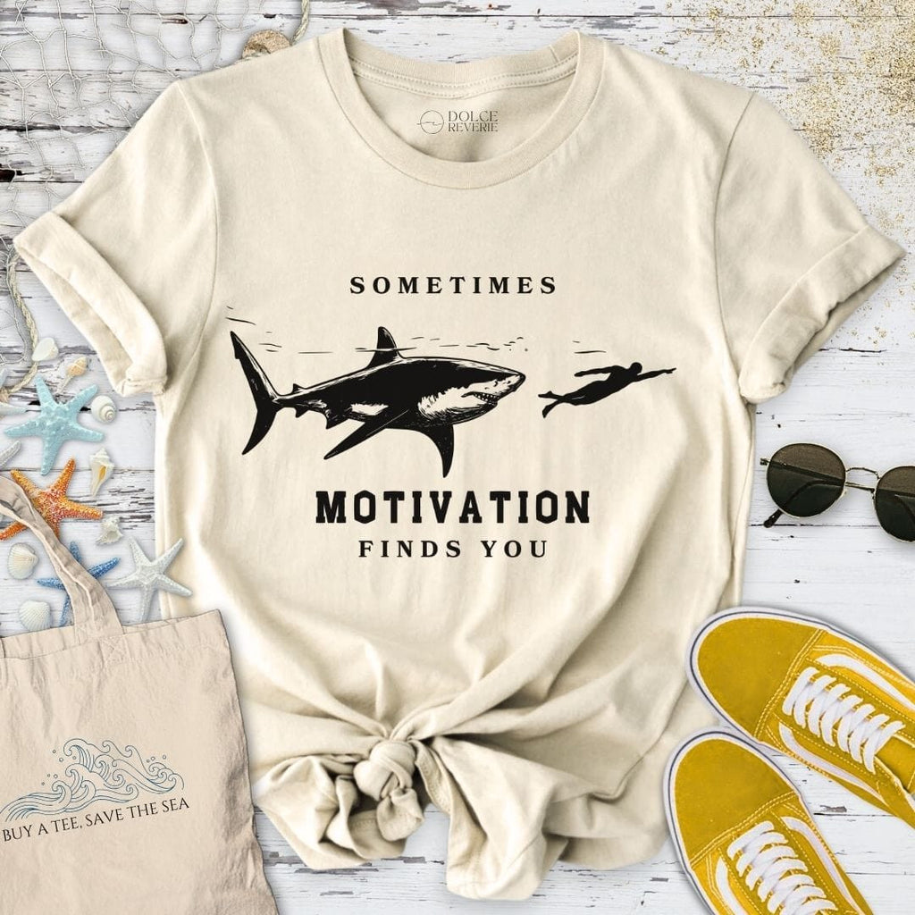 Motivation Finds You T-Shirt - Ocean Graphic Tee - Gift for Ocean Lovers - Unisex