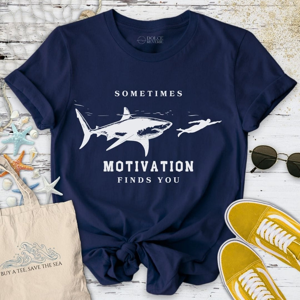 Motivation Finds You T-Shirt - Ocean Graphic Tee - Gift for Ocean Lovers - Unisex