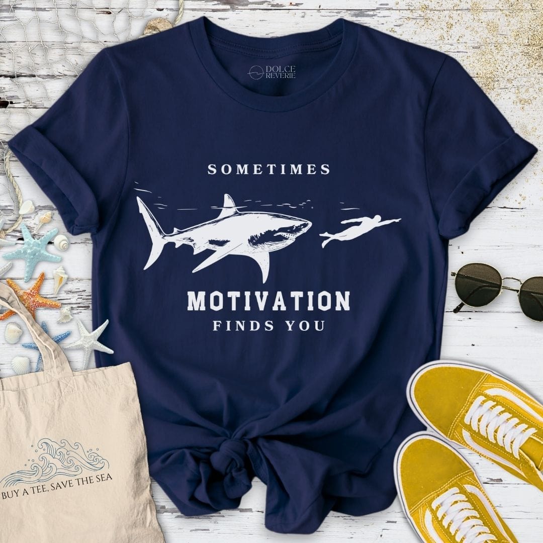 Motivation Finds You T-Shirt - Ocean Graphic Tee - Gift for Ocean Lovers - Unisex