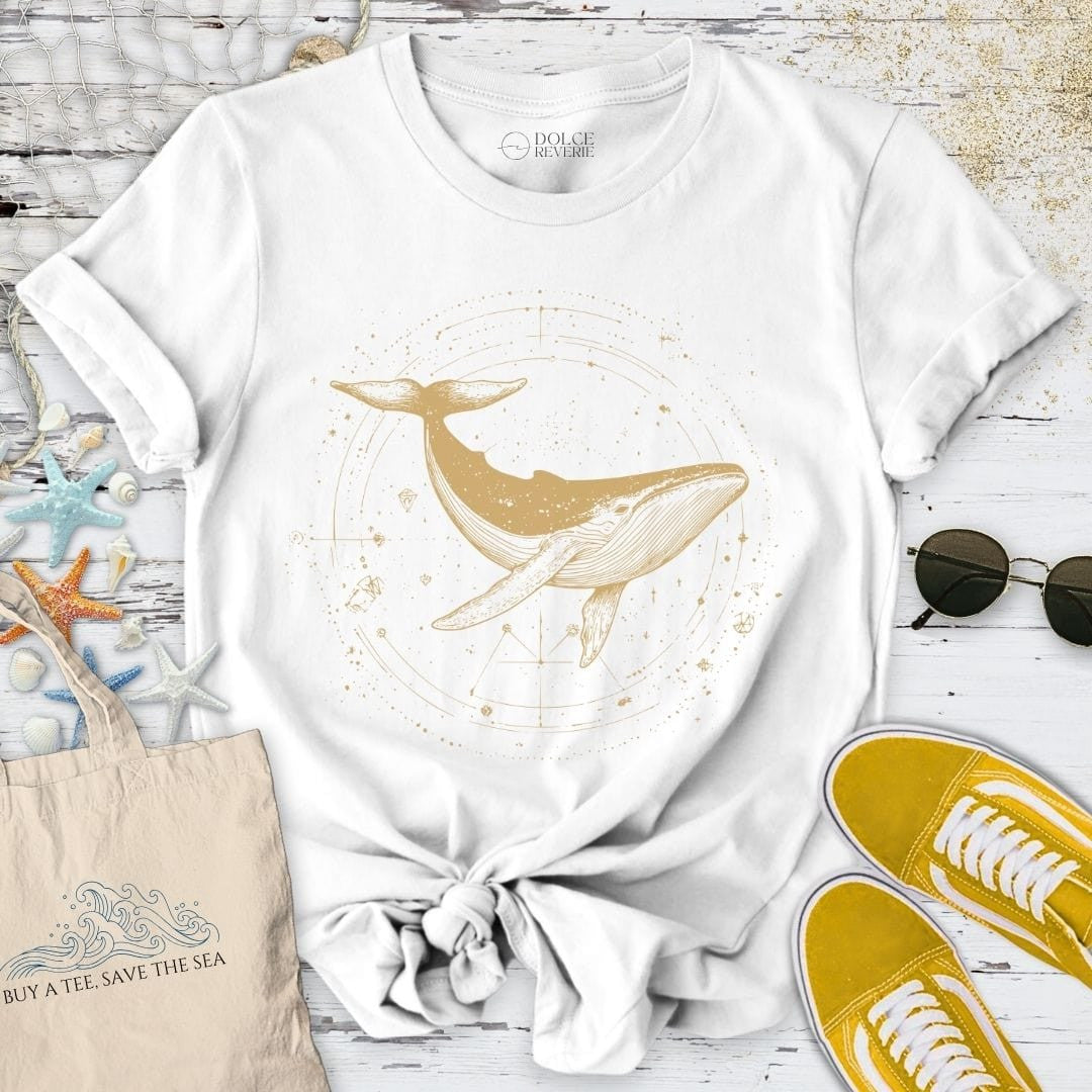 Cosmic Whale T-Shirt - Ocean Graphic Tee - Gift for Ocean Lovers - Unisex