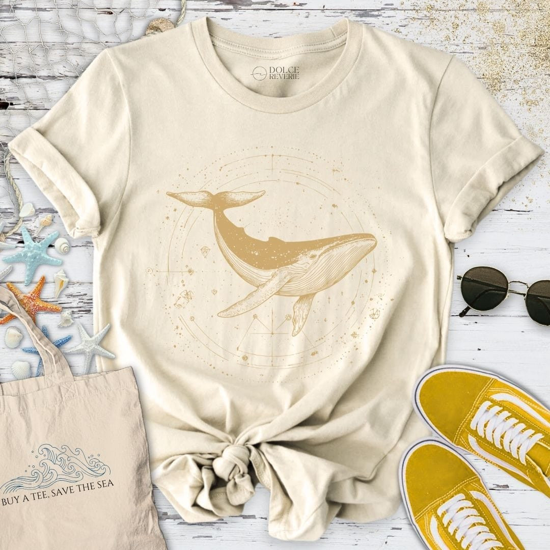 Cosmic Whale T-Shirt - Ocean Graphic Tee - Gift for Ocean Lovers - Unisex